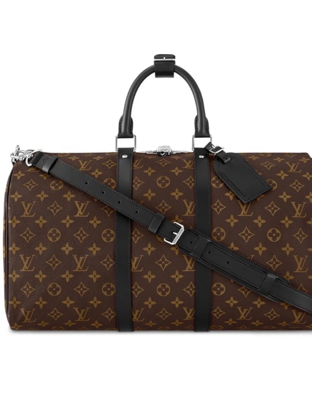 Louis Vuitton Monogram Canvas Duffle bag with Black Trim size 55